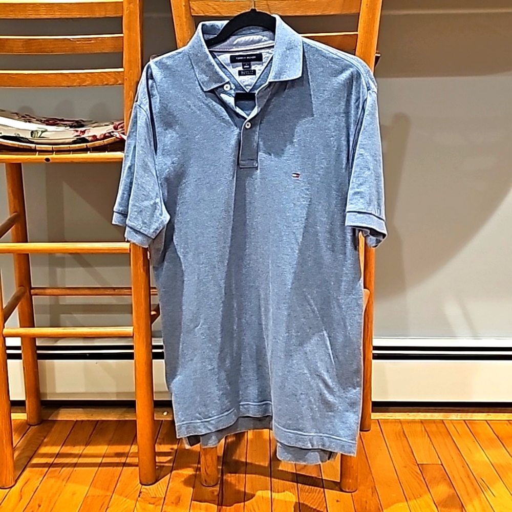Tommy Hilfiger blue polo shirt